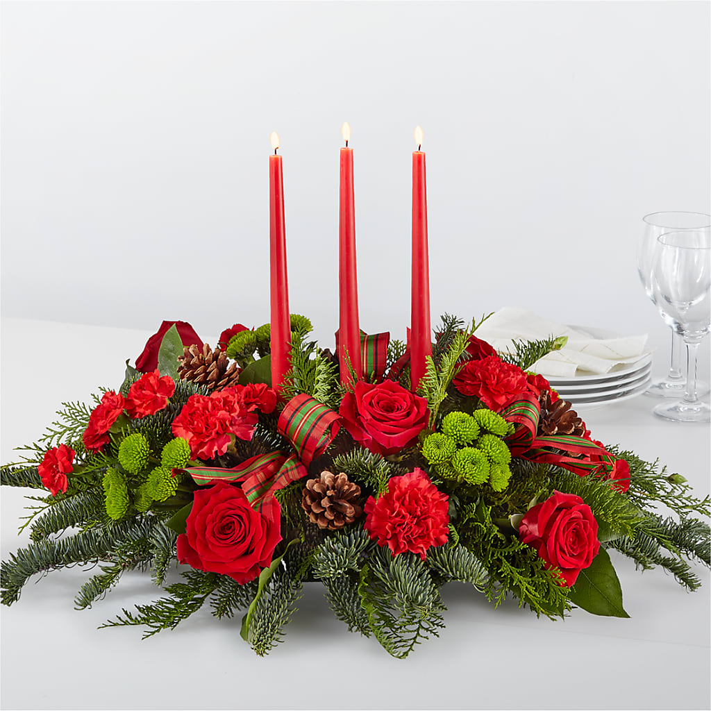 By the Candlelight Centerpiece – VASEFUL FLOWERS & GIFTS, Princeton NJ