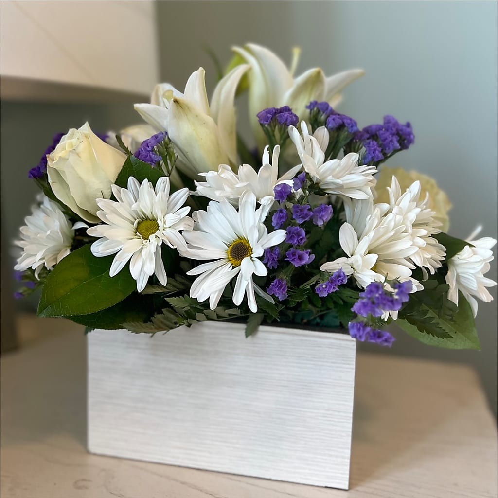Beyond Blue Box Bouquet – VASEFUL FLOWERS & GIFTS, Princeton NJ