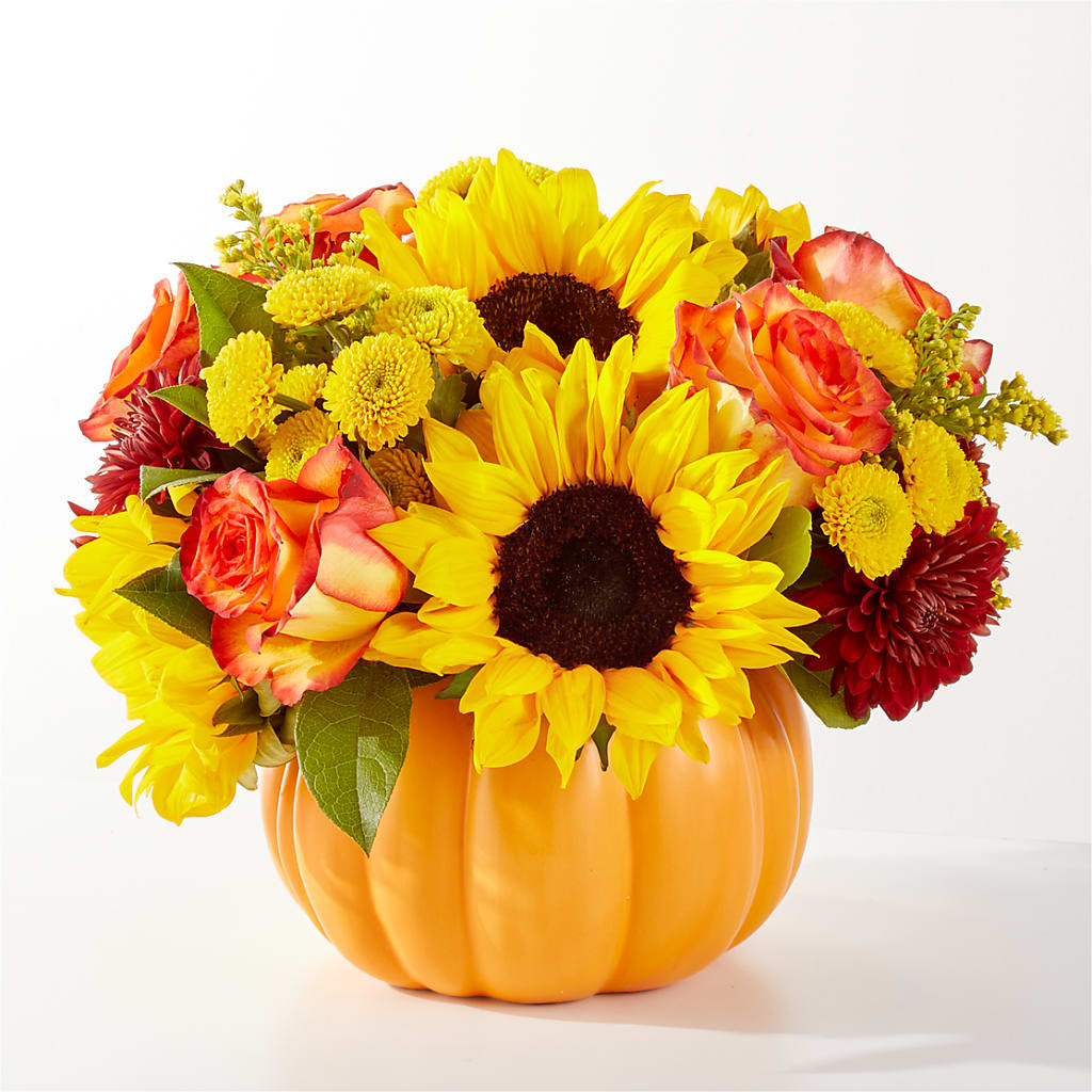 Golden Gourd Pumpkin Bouquet – VASEFUL FLOWERS & GIFTS, Princeton NJ