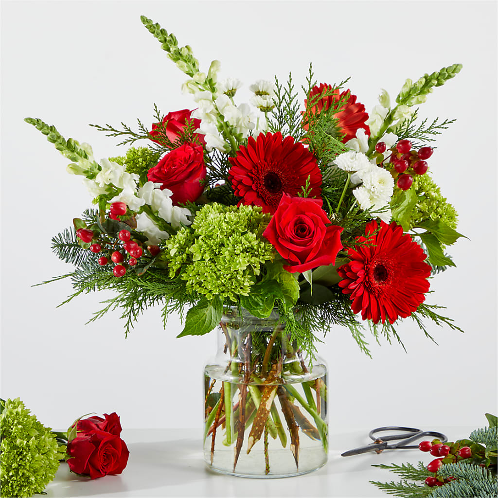 Merry Moment Bouquet – A Florist Original – VASEFUL FLOWERS & GIFTS, Princeton NJ
