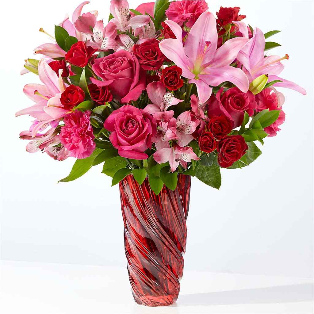In Love Bouquet with Luxe Swirl Vase – VASEFUL FLOWERS & GIFTS, Princeton NJ