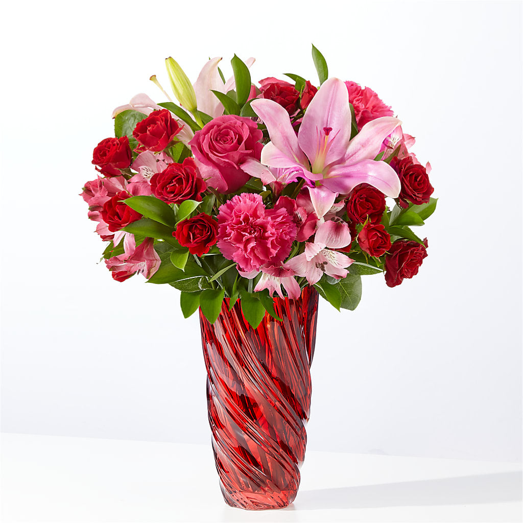 In Love Bouquet with Luxe Swirl Vase – VASEFUL FLOWERS & GIFTS, Princeton NJ