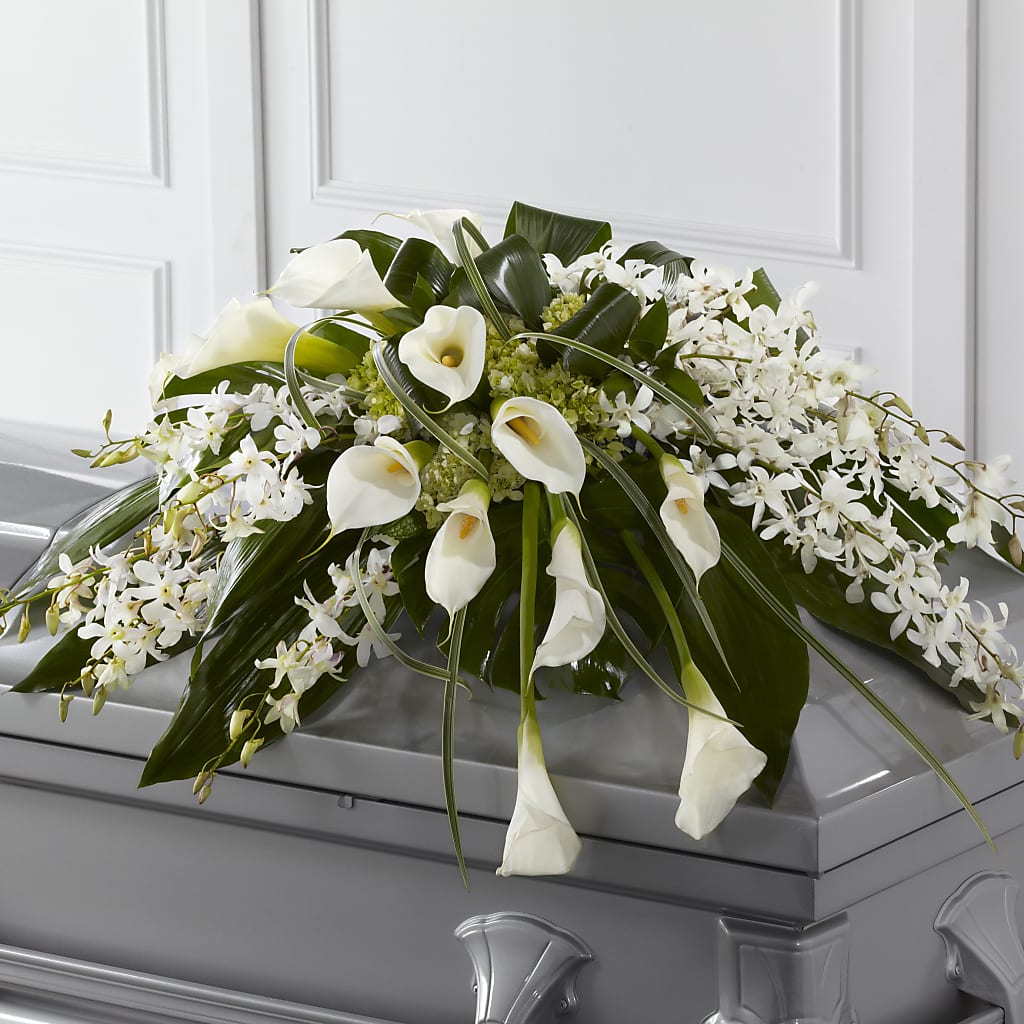 Angel Wings Casket Spray – VASEFUL FLOWERS & GIFTS, Princeton NJ