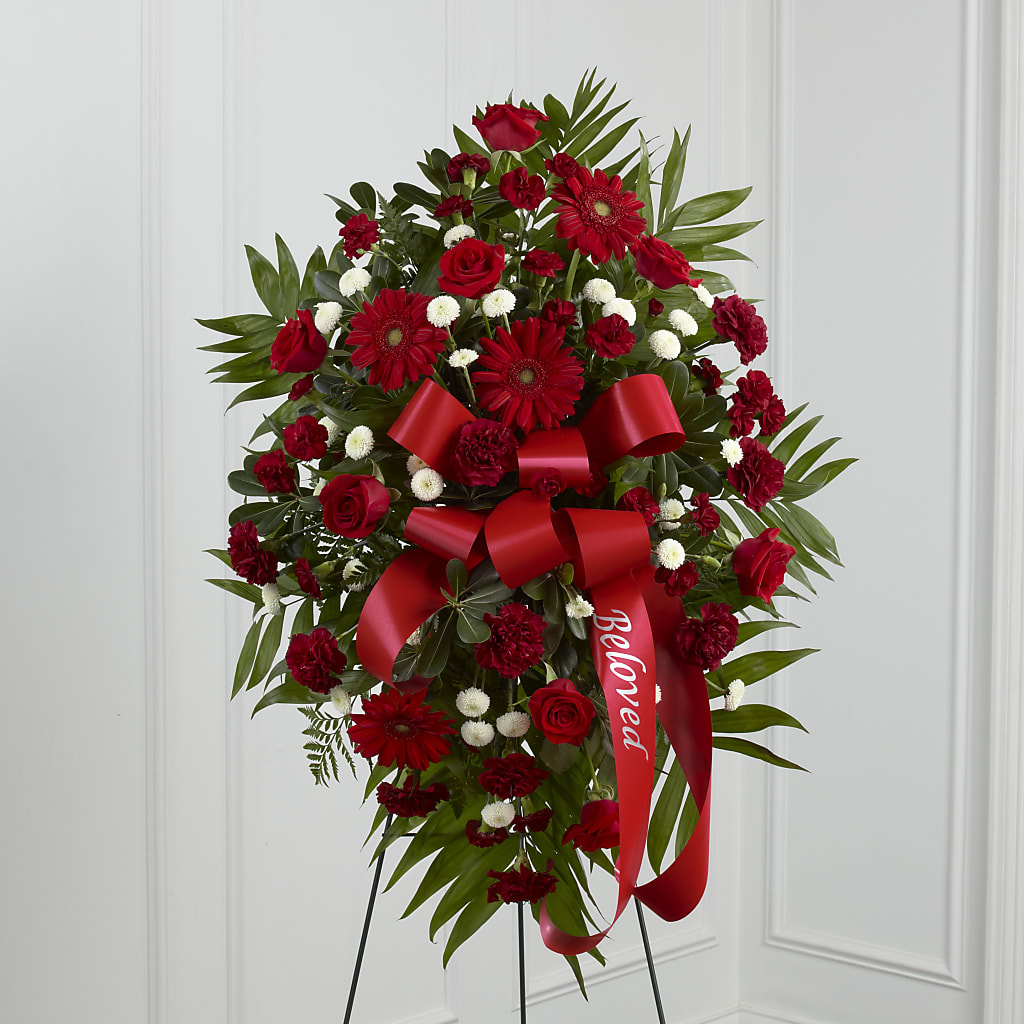 Treasured Memories Standing Spray – VASEFUL FLOWERS & GIFTS, Princeton NJ