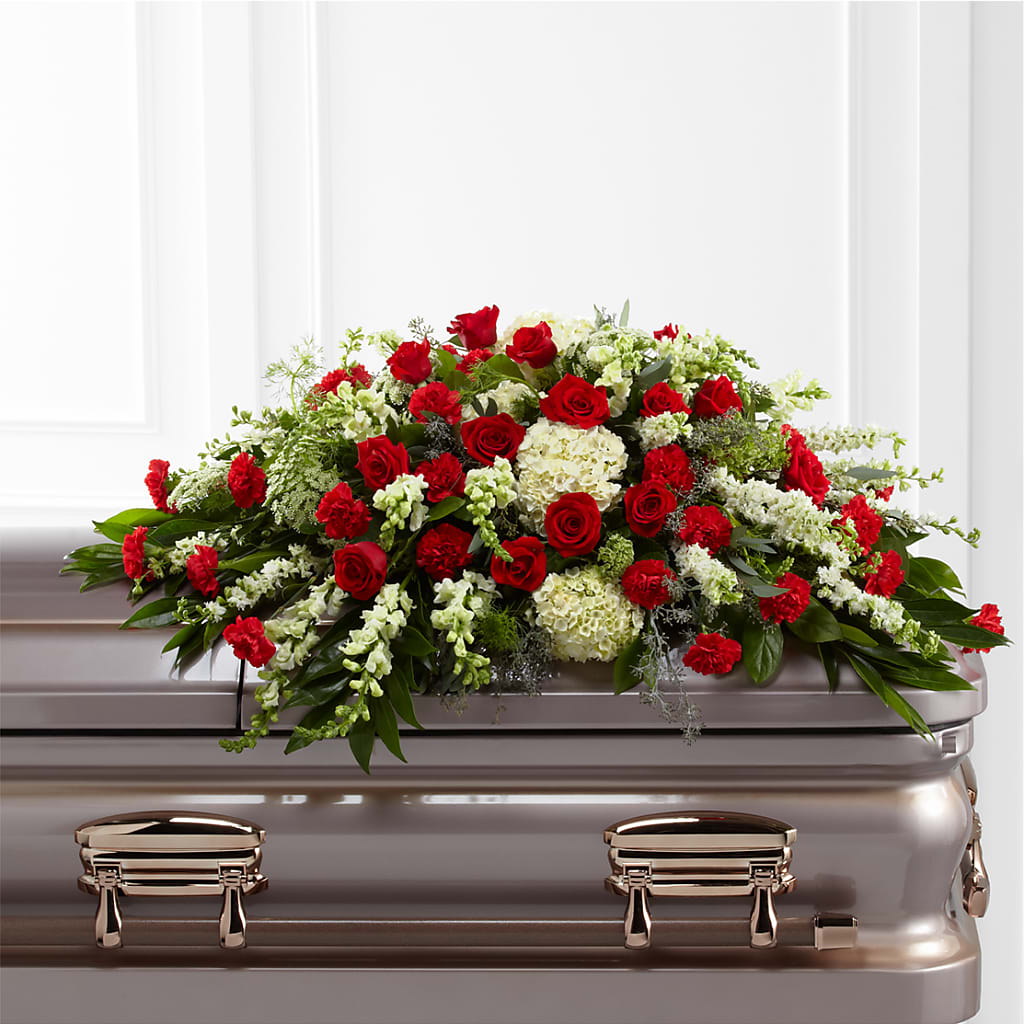 Sincerity Casket Spray – VASEFUL FLOWERS & GIFTS, Princeton NJ
