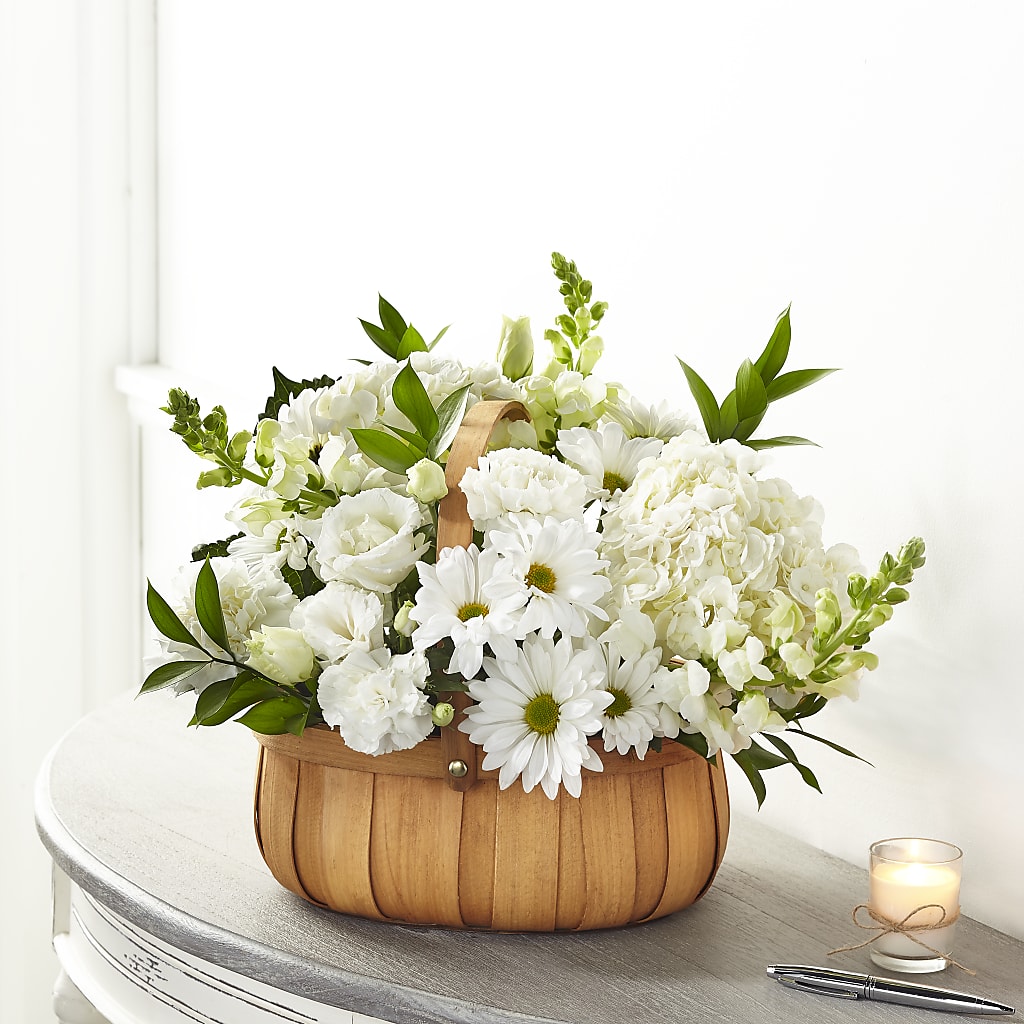 Pure Ivory Basket – VASEFUL FLOWERS & GIFTS, Princeton NJ