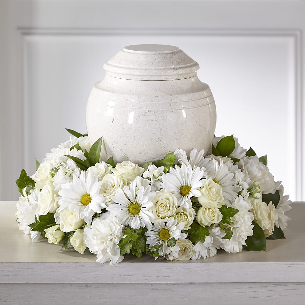 Ivory Gardens Cremation Adornment – VASEFUL FLOWERS & GIFTS, Princeton NJ