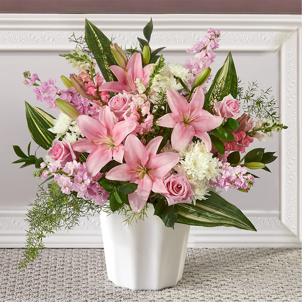 Simply Serene Floor Basket – VASEFUL FLOWERS & GIFTS, Princeton NJ
