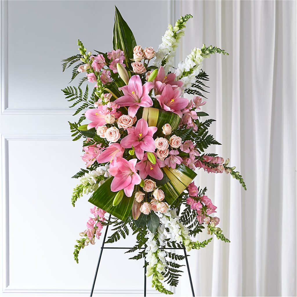 Elegant Embrace Standing Spray – VASEFUL FLOWERS & GIFTS, Princeton NJ