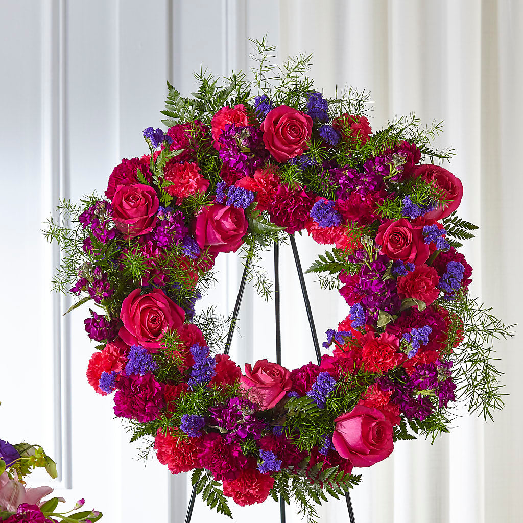 Calming Colors Wreath – VASEFUL FLOWERS & GIFTS, Princeton NJ