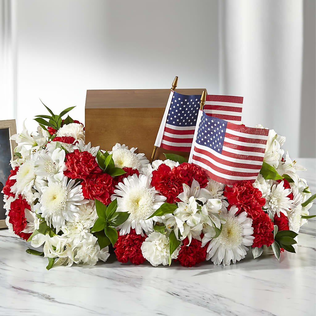 Spirit of Patriotism Cremation Adornment – VASEFUL FLOWERS & GIFTS, Princeton NJ