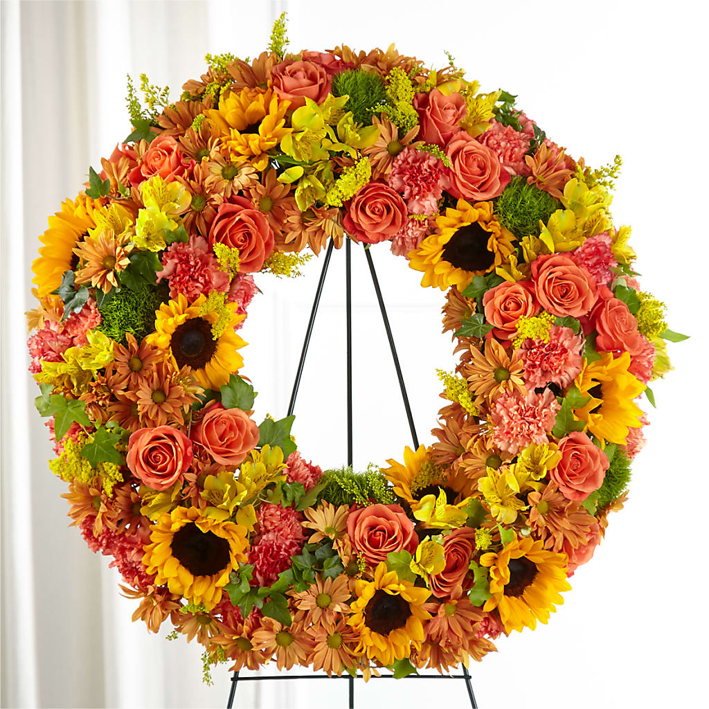 Autumnal Memories Wreath (Standard) – VASEFUL FLOWERS & GIFTS, Princeton NJ