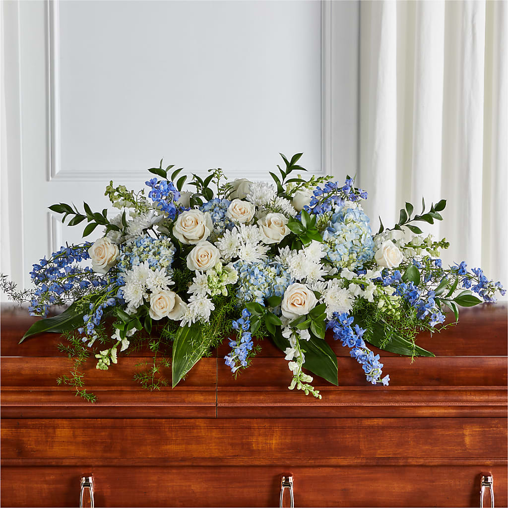 Timeless Essence Casket Spray – VASEFUL FLOWERS & GIFTS, Princeton NJ