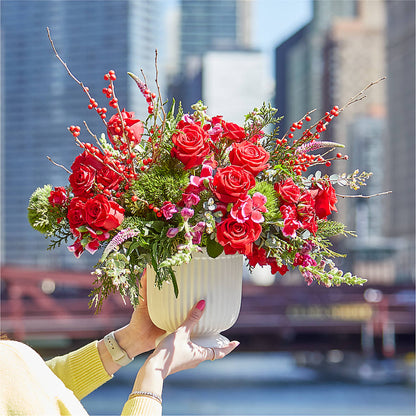 Big Red Bow Bouquet – VASEFUL FLOWERS & GIFTS, Princeton NJ