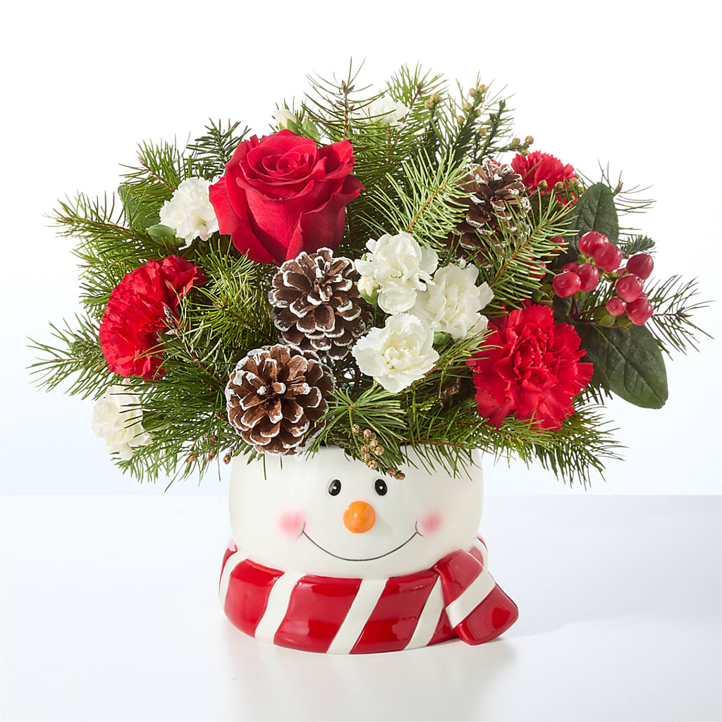 Jolly Snowman Bouquet – VASEFUL FLOWERS & GIFTS, Princeton NJ