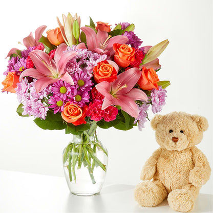 One and Only Bouquet and Bear Bundle – VASEFUL FLOWERS & GIFTS, Princeton NJ