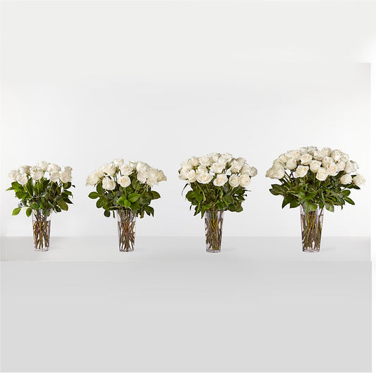 Long Stem White Rose Bouquet – VASEFUL FLOWERS & GIFTS, Princeton NJ