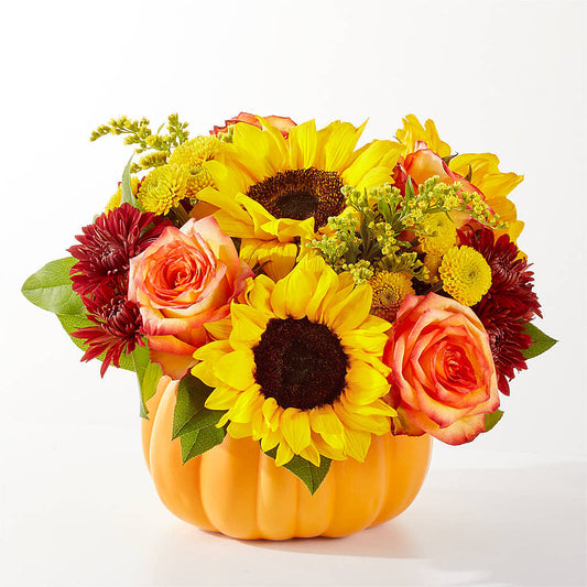 Golden Gourd Pumpkin Bouquet – VASEFUL FLOWERS & GIFTS, Princeton NJ