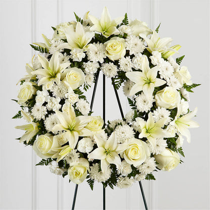 Treasured Tribute Wreath – VASEFUL FLOWERS & GIFTS, Princeton NJ