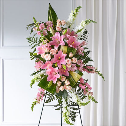 Elegant Embrace Standing Spray – VASEFUL FLOWERS & GIFTS, Princeton NJ