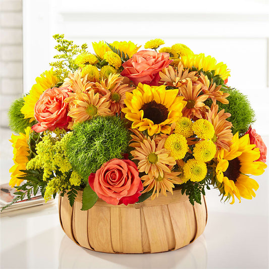 Harvest Sunflower Basket – VASEFUL FLOWERS & GIFTS, Princeton NJ