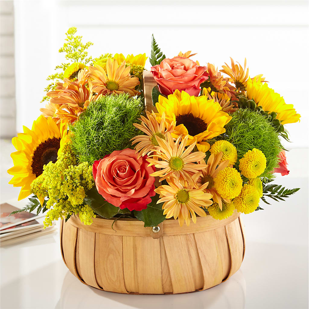 Harvest Sunflower Basket – VASEFUL FLOWERS & GIFTS, Princeton NJ