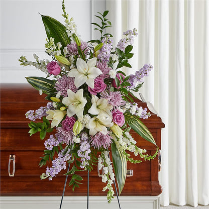 Grateful Hearts Standing Spray – VASEFUL FLOWERS & GIFTS, Princeton NJ