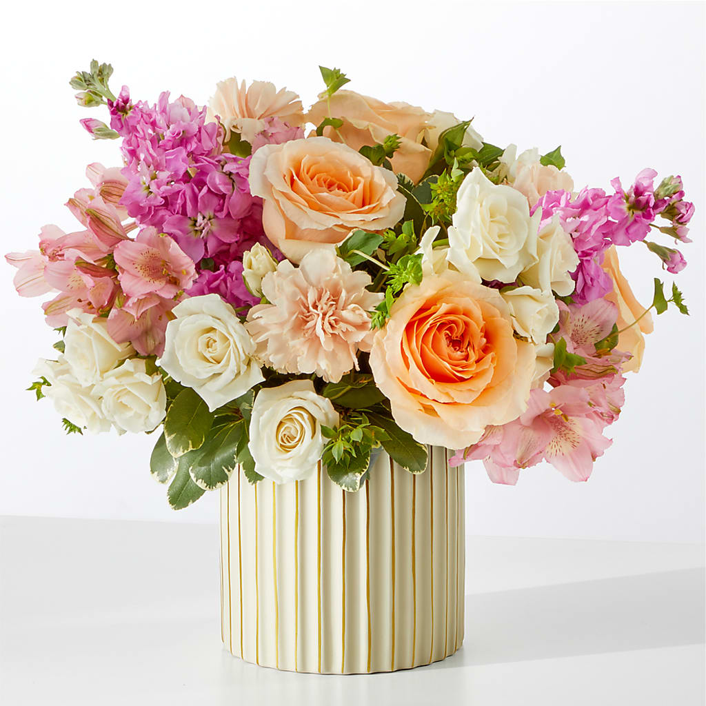 Paradise Bouquet with Ivory Vase – VASEFUL FLOWERS & GIFTS, Princeton NJ