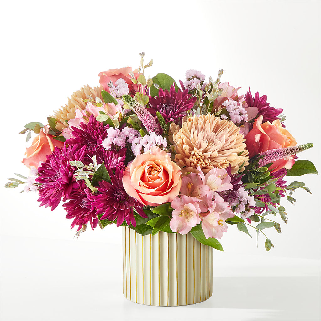 Berry Cobbler Bouquet with Ivory Vase – VASEFUL FLOWERS & GIFTS, Princeton NJ