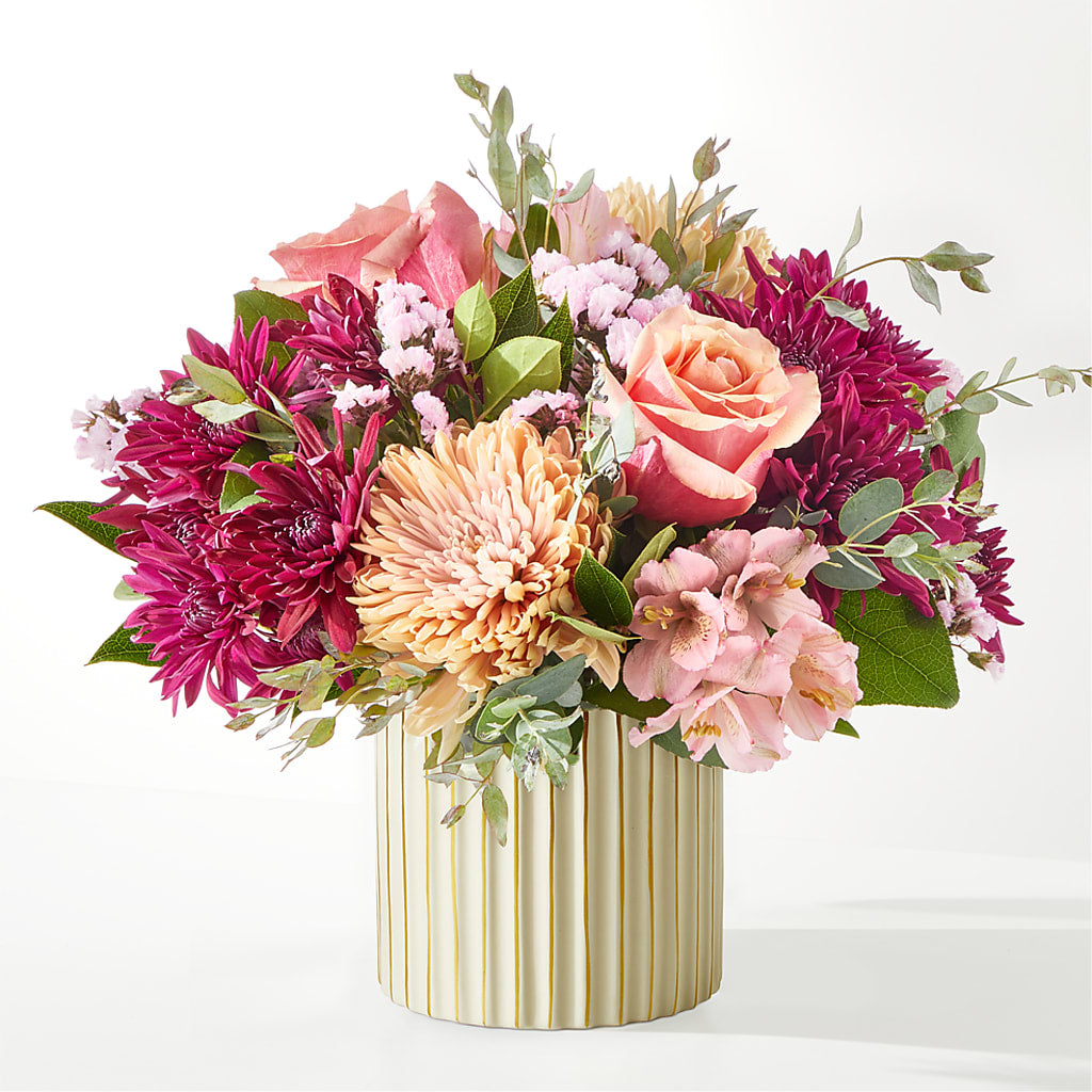 Berry Cobbler Bouquet with Ivory Vase – VASEFUL FLOWERS & GIFTS, Princeton NJ