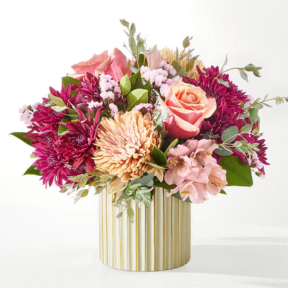 Berry Cobbler Bouquet with Ivory Vase – VASEFUL FLOWERS & GIFTS, Princeton NJ