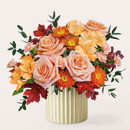 Spiced Latte Bouquet with Ivory Vase – VASEFUL FLOWERS & GIFTS, Princeton NJ