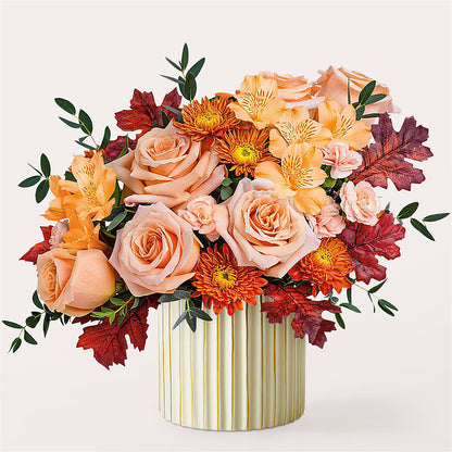 Spiced Latte Bouquet with Ivory Vase – VASEFUL FLOWERS & GIFTS, Princeton NJ