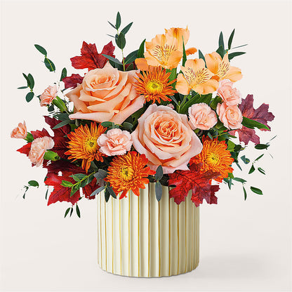 Spiced Latte Bouquet with Ivory Vase – VASEFUL FLOWERS & GIFTS, Princeton NJ