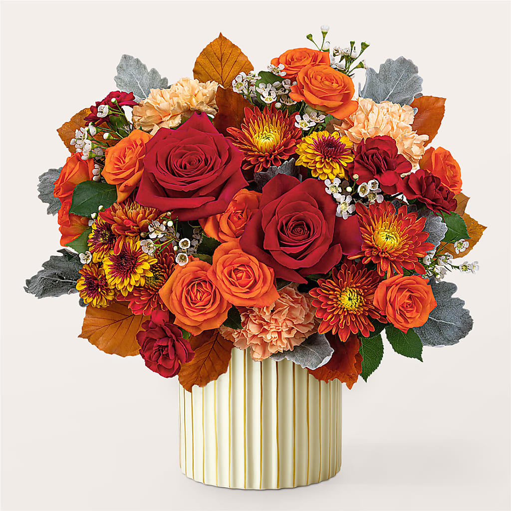 Merlot Bouquet with Ivory Vase – VASEFUL FLOWERS & GIFTS, Princeton NJ