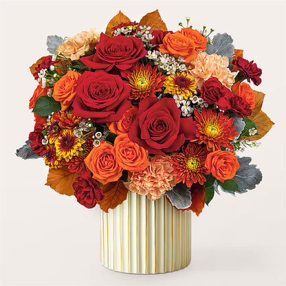 Merlot Bouquet with Ivory Vase – VASEFUL FLOWERS & GIFTS, Princeton NJ