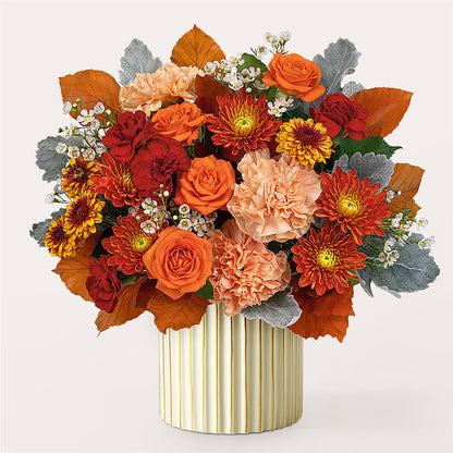 Merlot Bouquet with Ivory Vase – VASEFUL FLOWERS & GIFTS, Princeton NJ