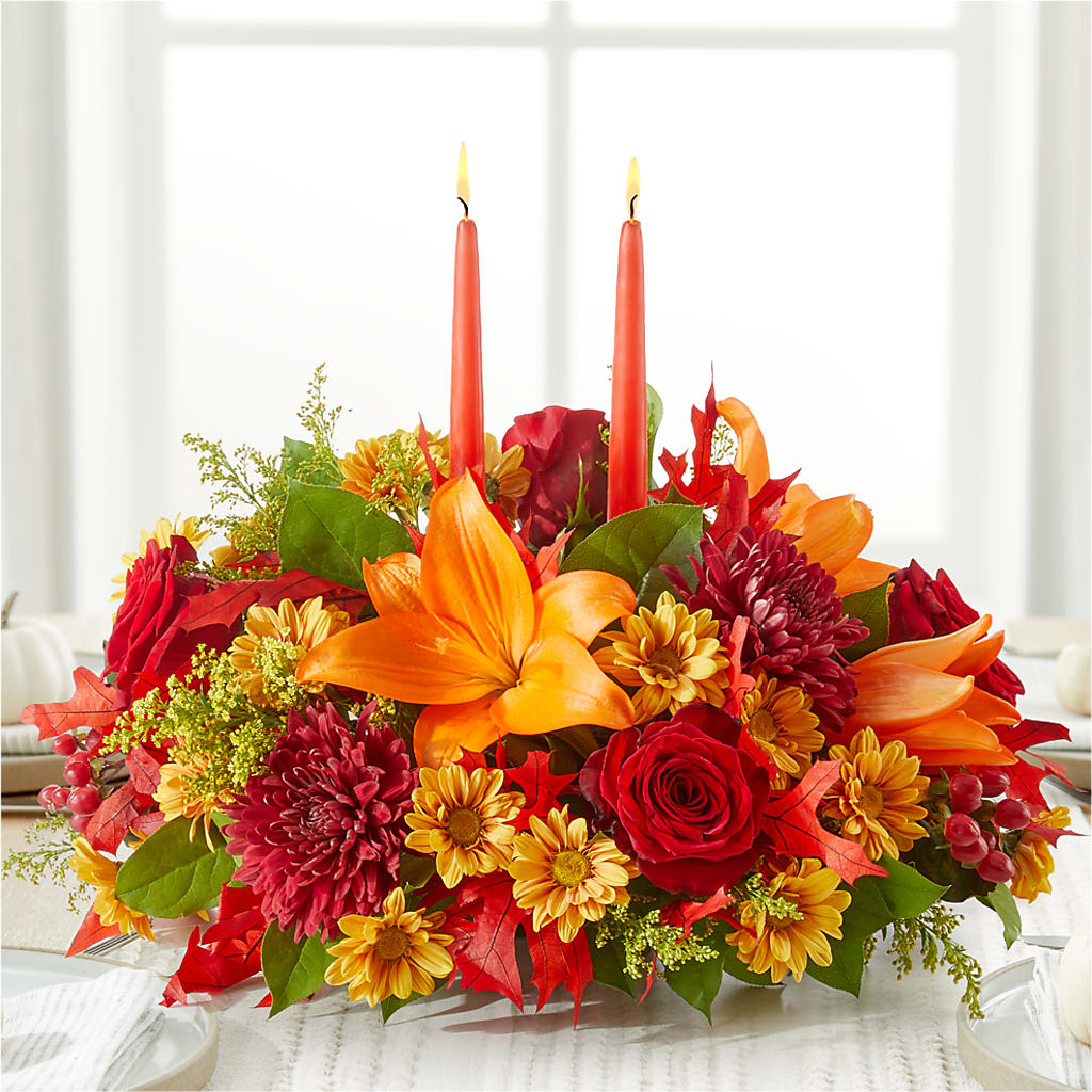 Autumn's Embrace Centerpiece – VASEFUL FLOWERS & GIFTS, Princeton NJ