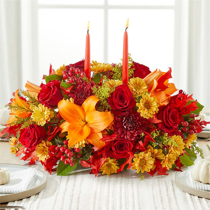 Autumn's Embrace Centerpiece – VASEFUL FLOWERS & GIFTS, Princeton NJ
