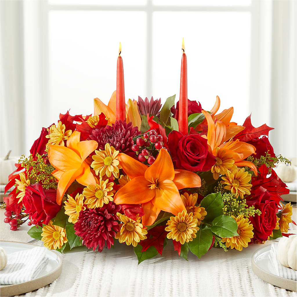 Autumn's Embrace Centerpiece – VASEFUL FLOWERS & GIFTS, Princeton NJ