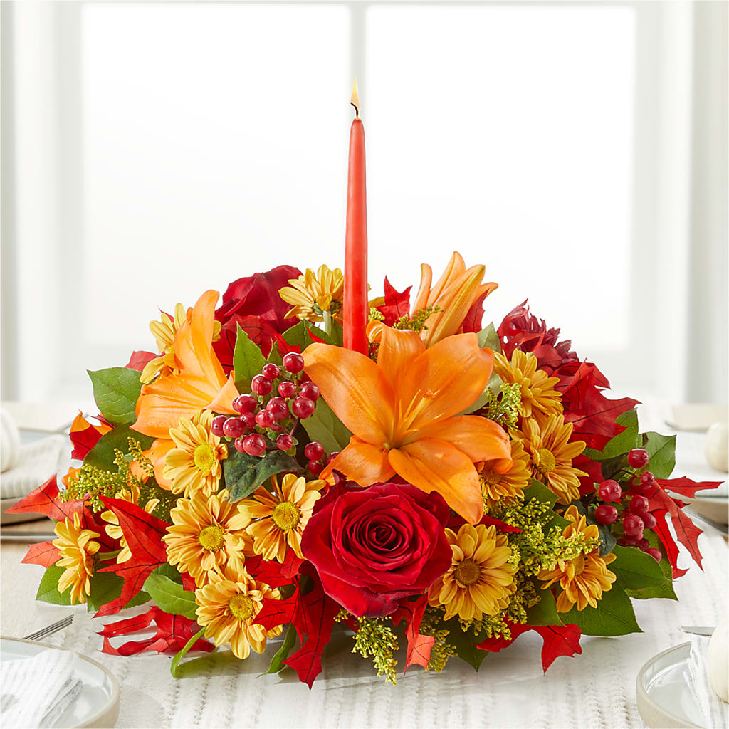 Autumn's Embrace Centerpiece – VASEFUL FLOWERS & GIFTS, Princeton NJ