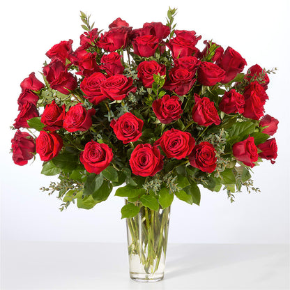 Forever Yours Fifty Stem Red Rose Bouquet – VASEFUL FLOWERS & GIFTS, Princeton NJ