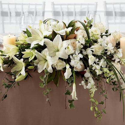 White Linen Arrangement – VASEFUL FLOWERS & GIFTS, Princeton NJ