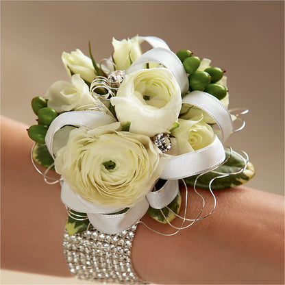 White Wedding Corsage – VASEFUL FLOWERS & GIFTS, Princeton NJ